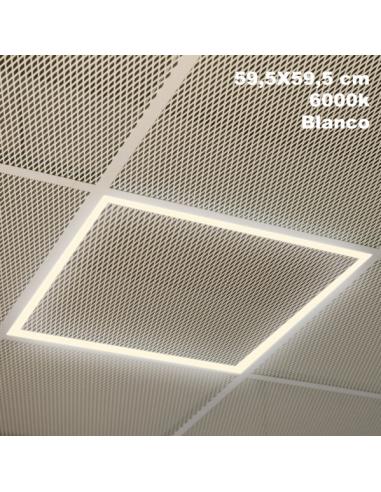 Marco Panel Led 48w 6000k Lorenzo 1,5x59,5x59,5 Cm Aluminio 4400lm Corte 57,5x57,5 Cm
