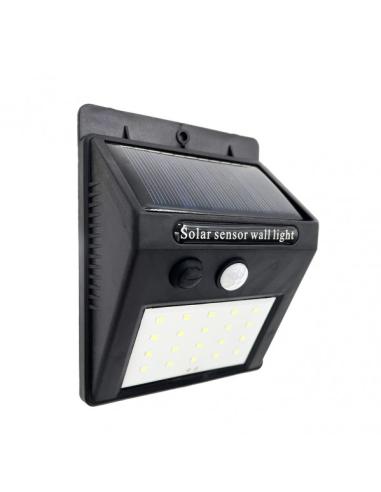 Aplique Solar  5000k Kira Negro 200 Lm Ip55 12,2x9,5x4,4 Cm Sensor Movimiento Y Crepusc.